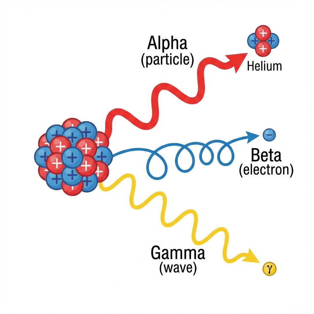 Schéma Radioactivité Alpha Beta Gamma