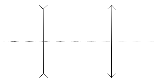 Représentation lentilles convergente et divergente